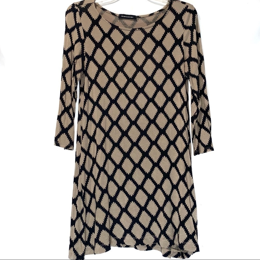 Hourglass Lilly Black & Tan Tunic/Dress XS